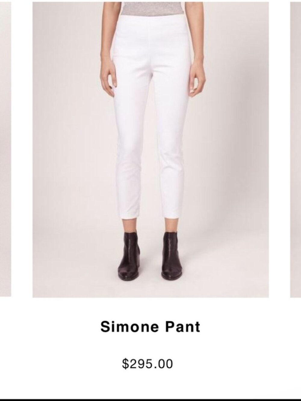rag & bone White Ankle Crop Pants